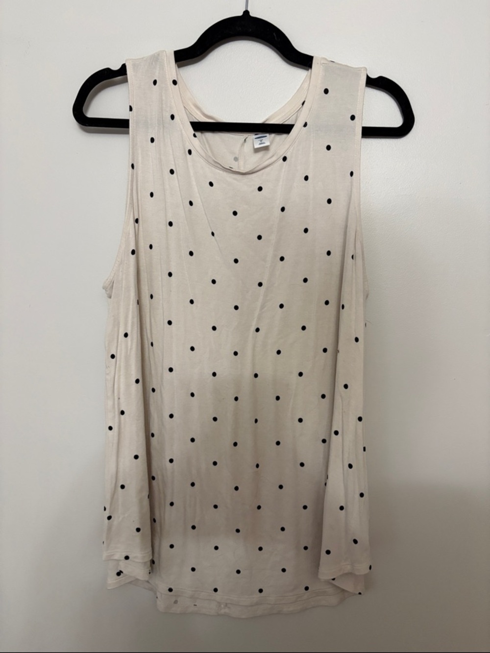 Old Navy Cream Polka Dot Tank Top